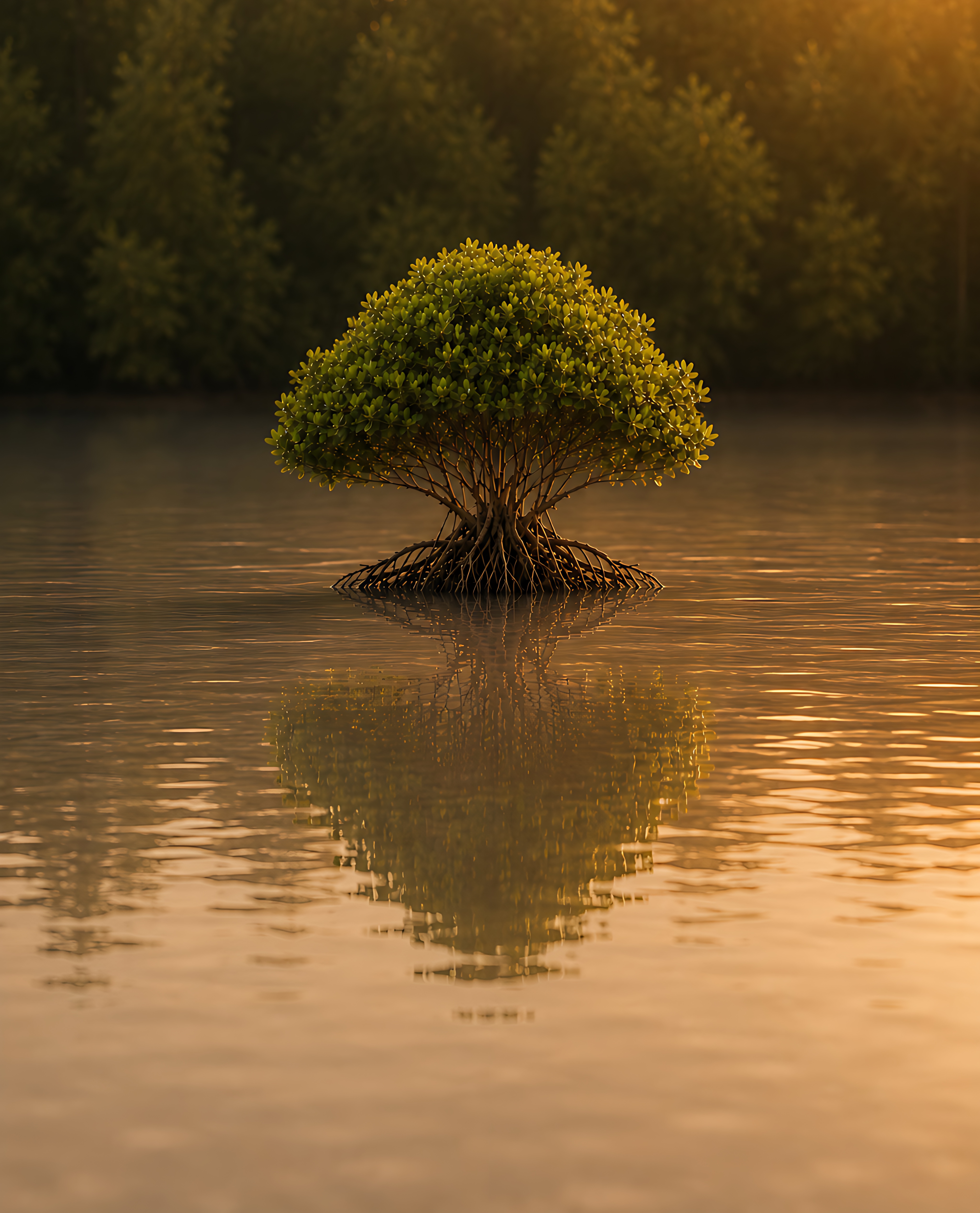 Mangrove tree reflecting Al Qurm's connection to Qatar